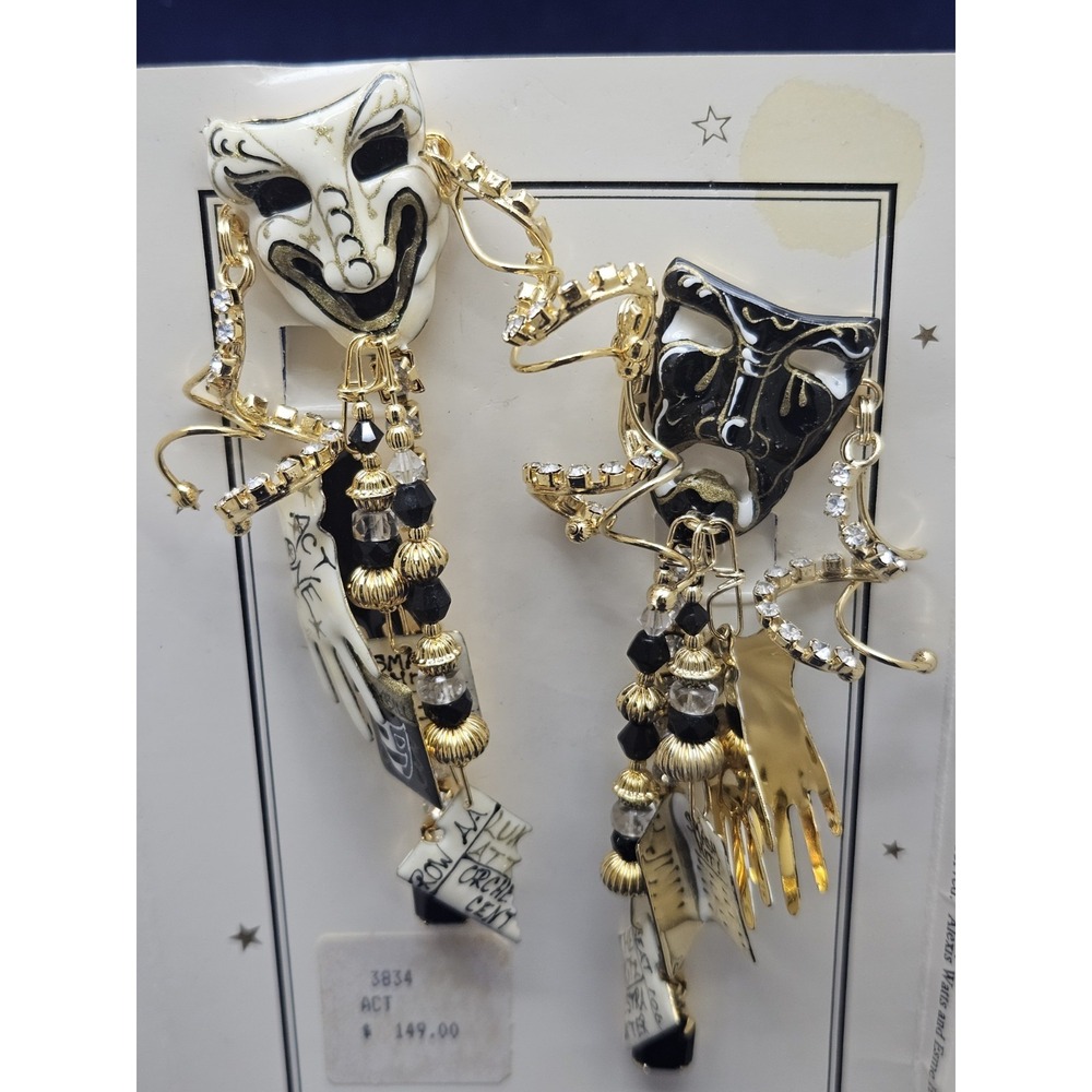 LUNCH AT THE RITZ Theatre Thalad Clip On Earrings  Esme Hecht Alexis Watts New